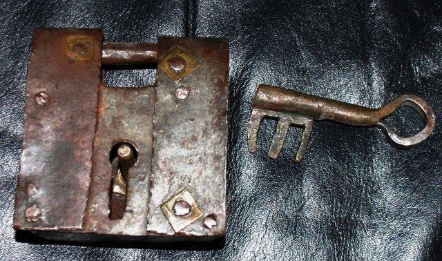 Antique Omani steel lock